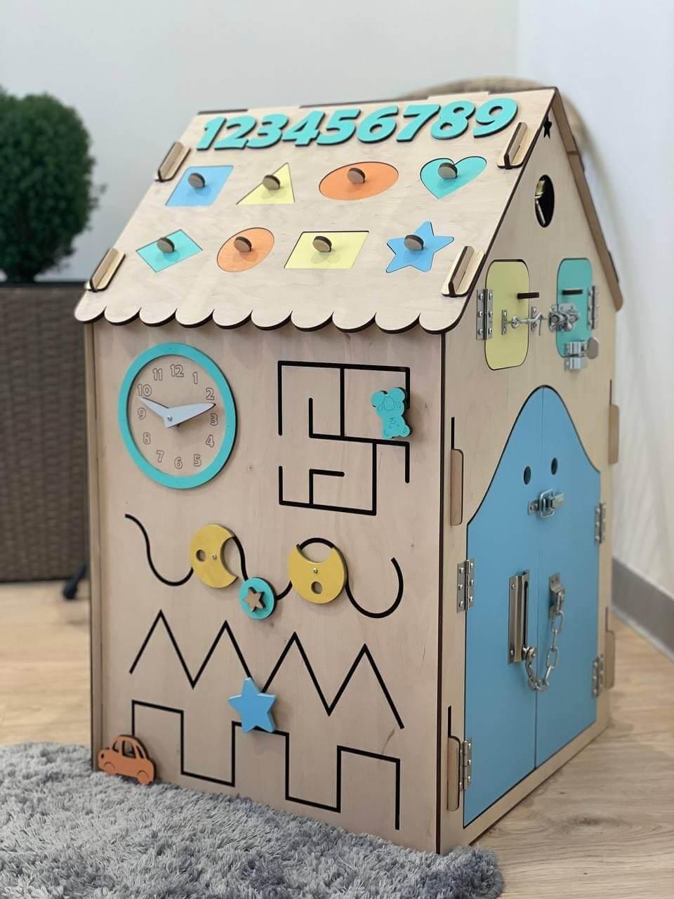 Бізібудинок 70х40 см (Кольоровий) - Креативна Розвиваюча Гра для Дітей